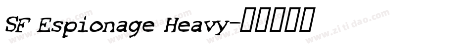 SF Espionage Heavy字体转换